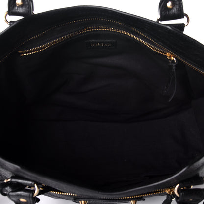 Balenciaga Agneau Classic Gold Hardware City Graffiti Logo Strap Black 6 of 9