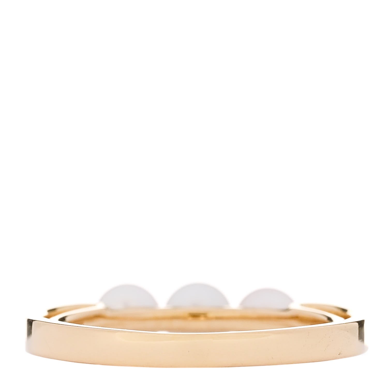Mikimoto 18K Yellow Gold Akoya Pearl Three Pearl Ring 49 5 4 of 6