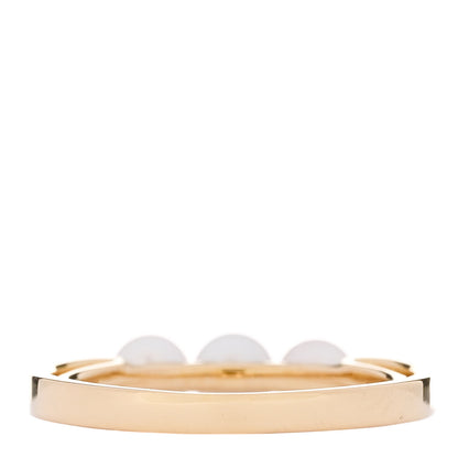 Mikimoto 18K Yellow Gold Akoya Pearl Three Pearl Ring 49 5 4 of 6