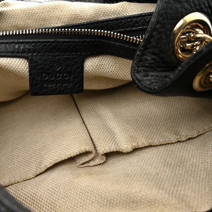 Gucci Pebbled Calfskin Medium Soho Chain Shoulder Bag Black 6 of 13