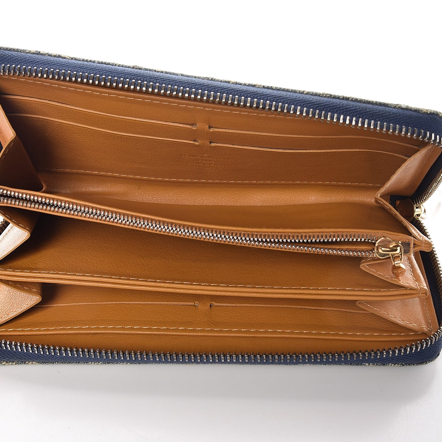 Monogram Denim Zippy Wallet Blue