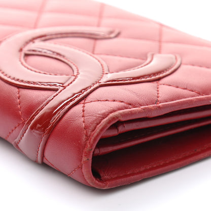 Chanel Calfskin Quilted Cambon Yen Wallet Red 14 of 14