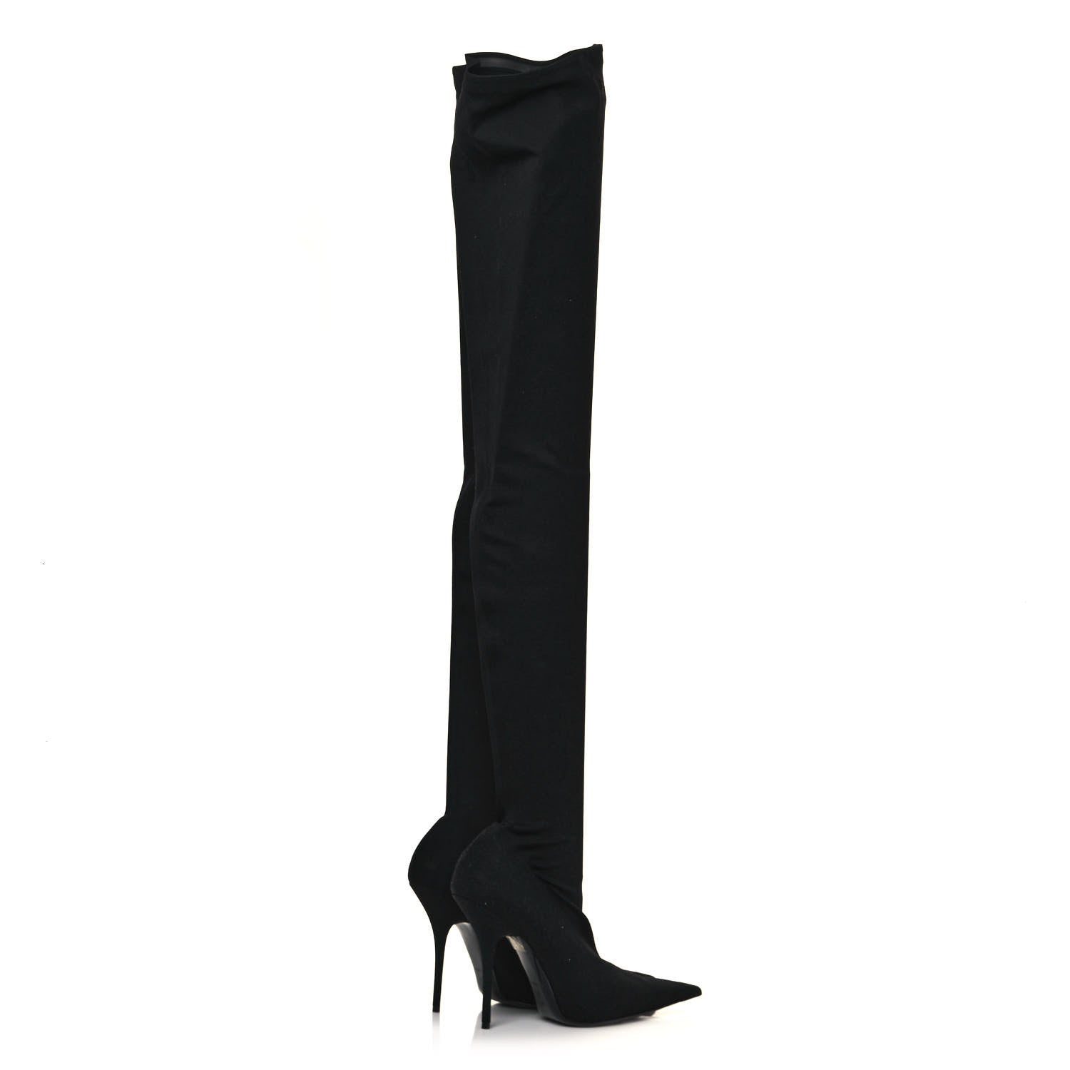 Balenciaga Spandex Pointed Toe Knife Thigh High Boots 41 Black 4 of 6