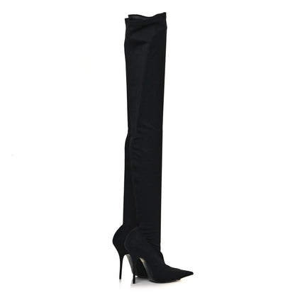 Balenciaga Spandex Pointed Toe Knife Thigh High Boots 41 Black 4 of 6