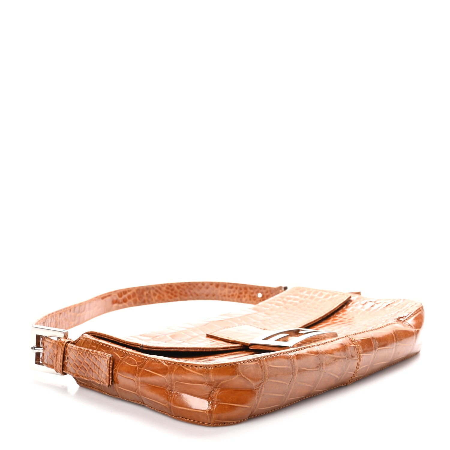 Fendi Crocodile Baguette Brown 4 of 9