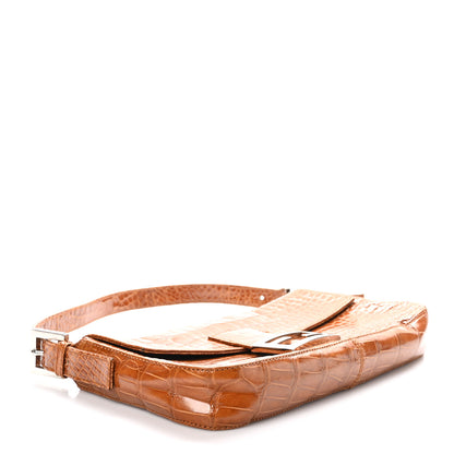 Fendi Crocodile Baguette Brown 4 of 9
