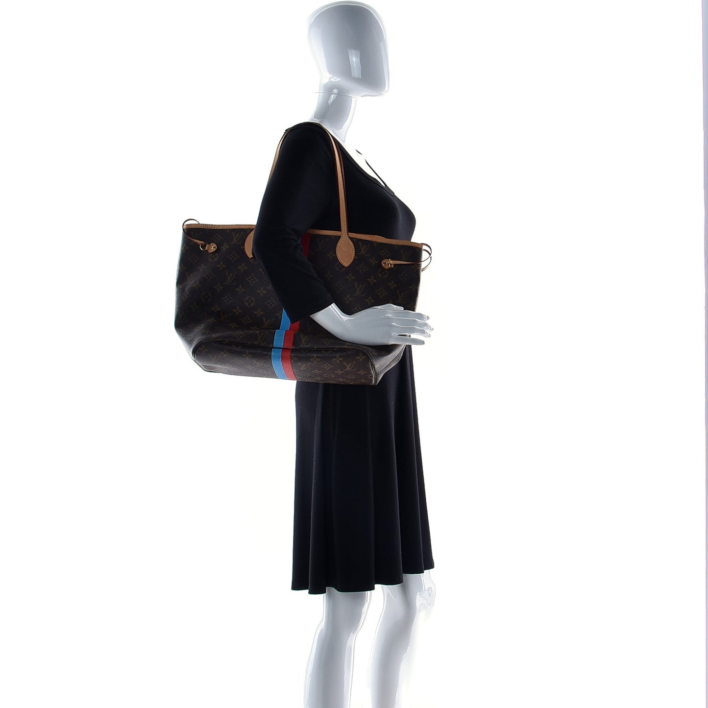 Monogram My LV Heritage Neverfull MM Blue Clair Rouge