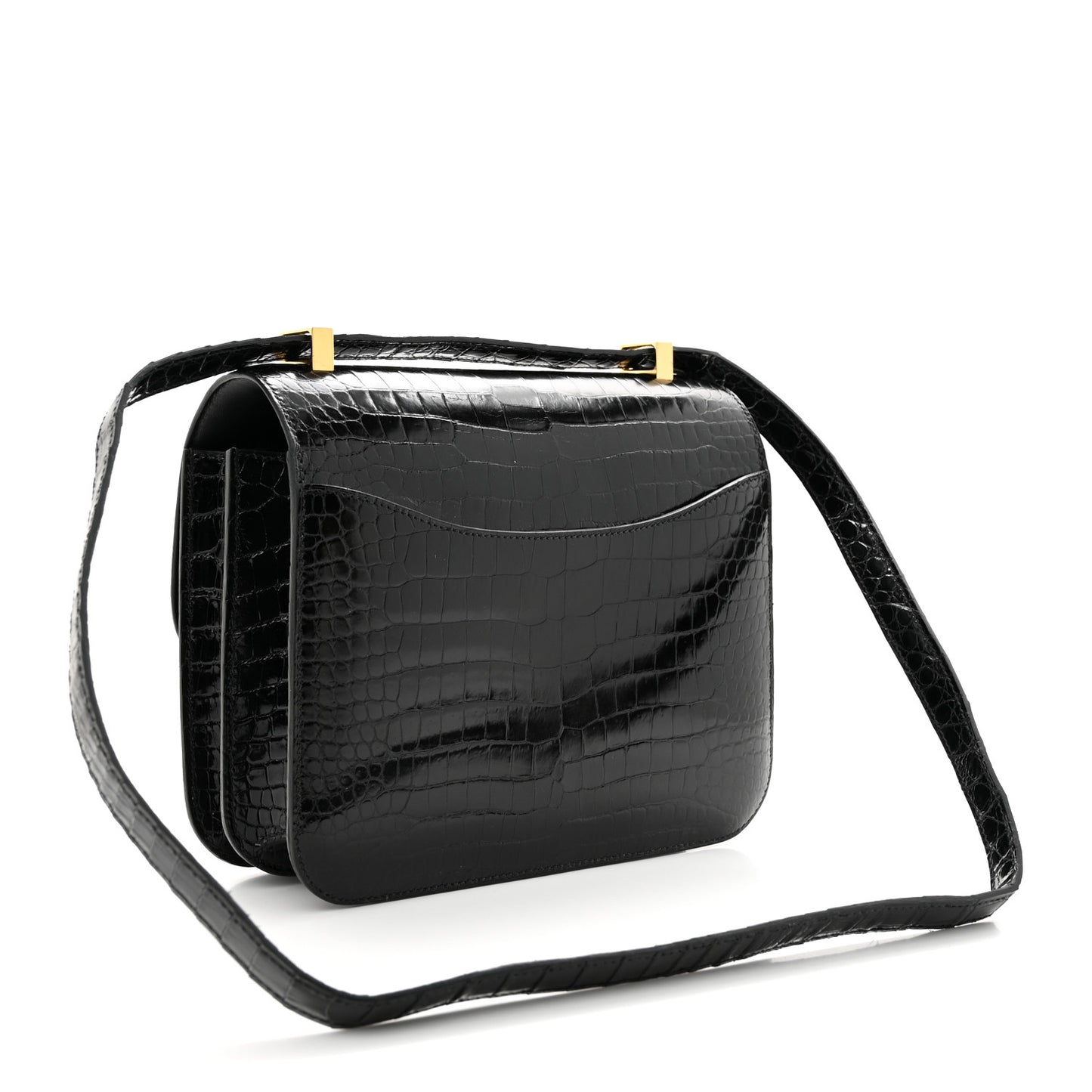 Shiny Porosus Crocodile Constance 24 Black