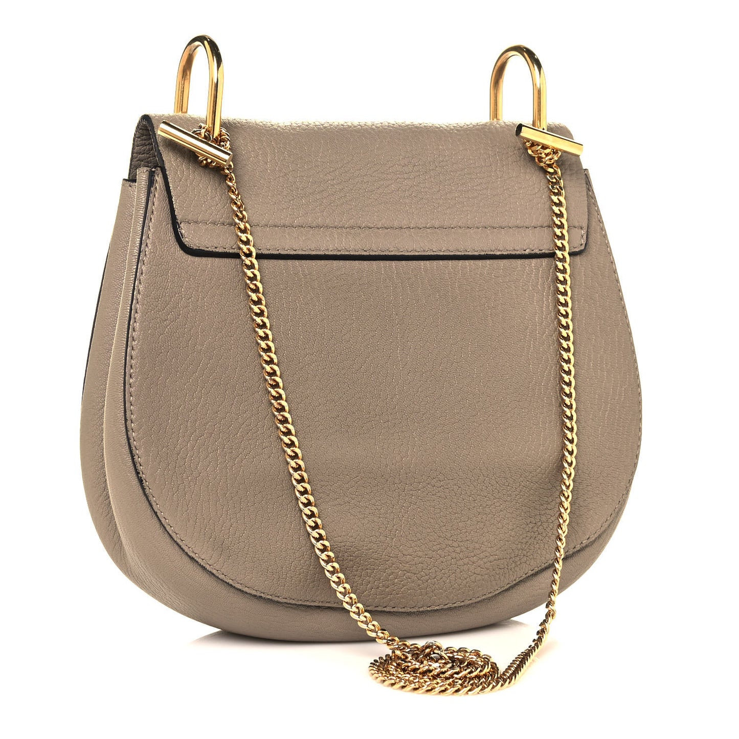 Grained Lambskin Drew Shoulder Bag Motty Grey