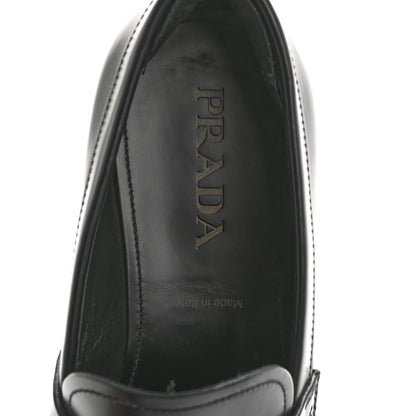 Prada Spazzolato Triangle Logo 50mm Loafers 8 Black 7 of 11