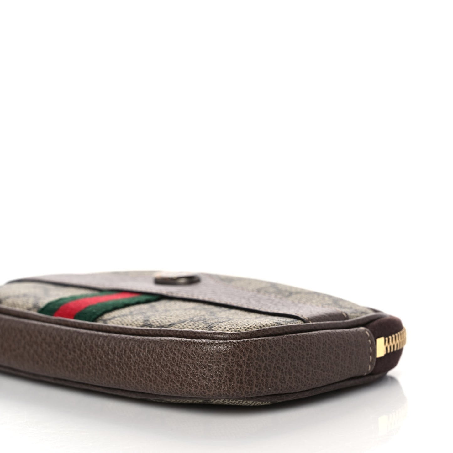 GG Supreme Monogram Ophidia Belted iPhone Case 95 38 Dark Brown
