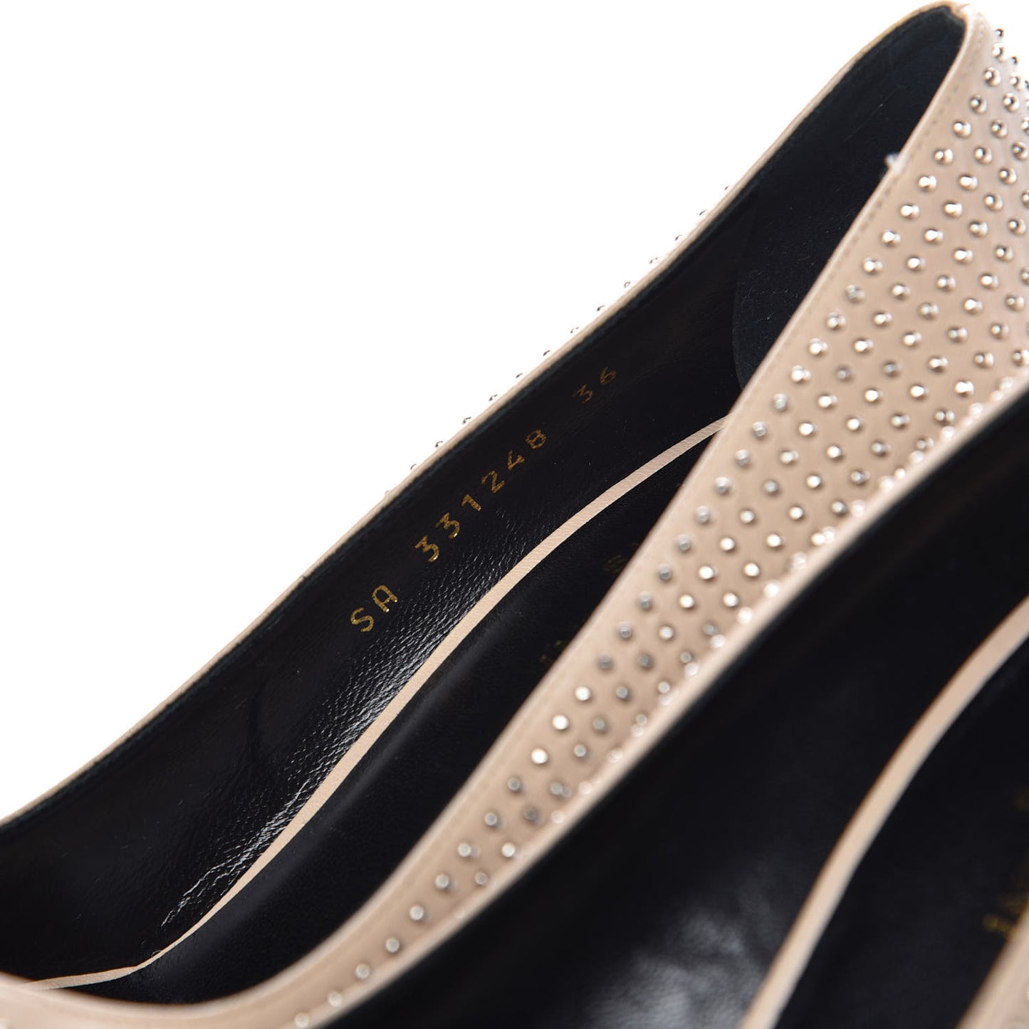Calfskin Micro Stud Paris 105 Pumps 36.5 Beige