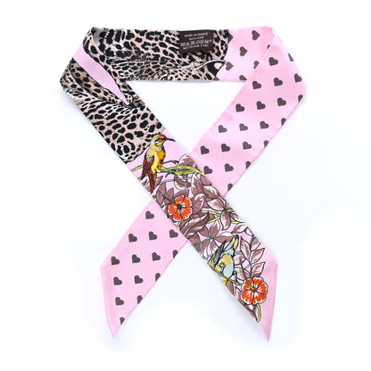 Hermes Silk Jungle Love Love Twilly Rose Pale Etoupe 1 of 4