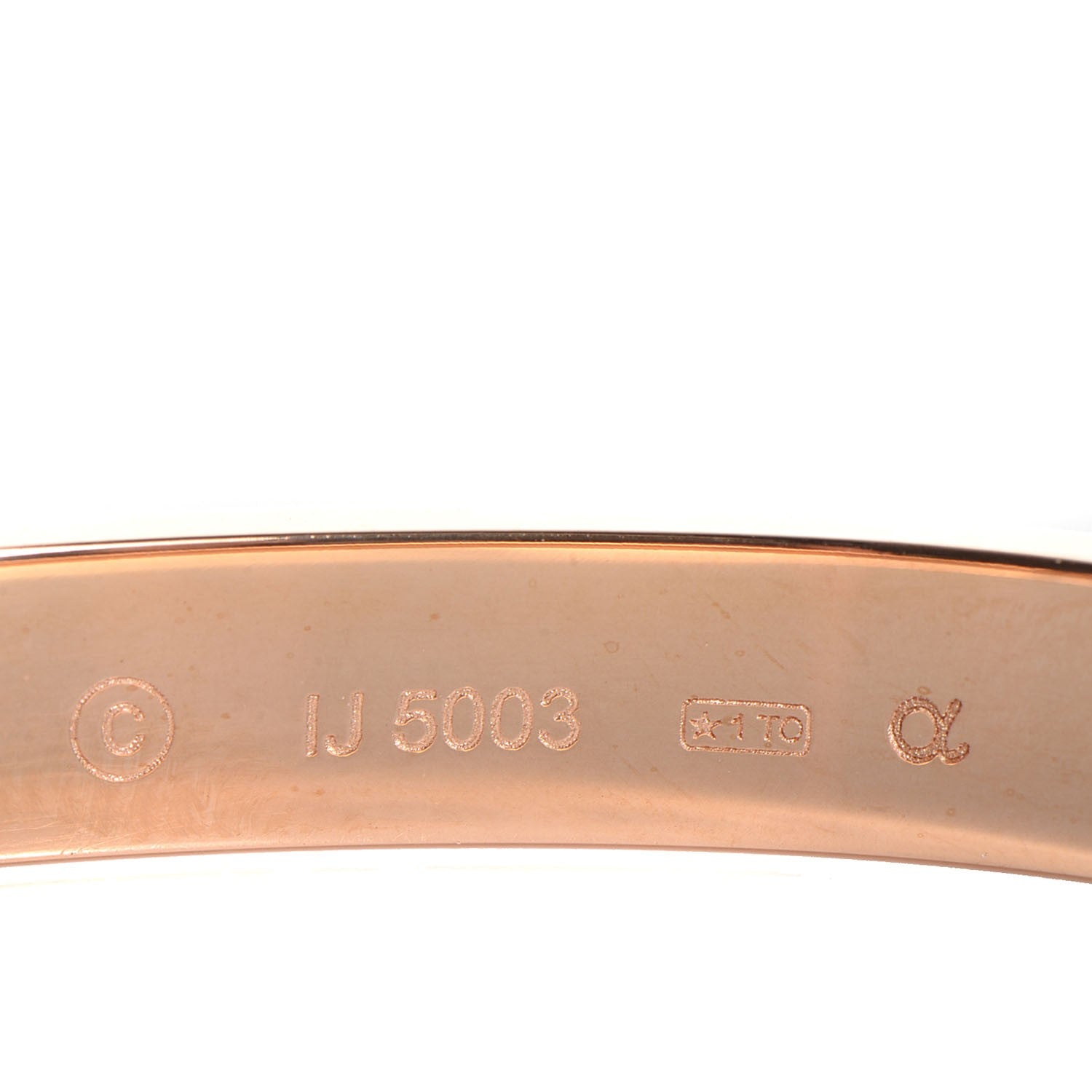 Cartier 18K Pink Gold LOVE Bracelet 17 5 of 8