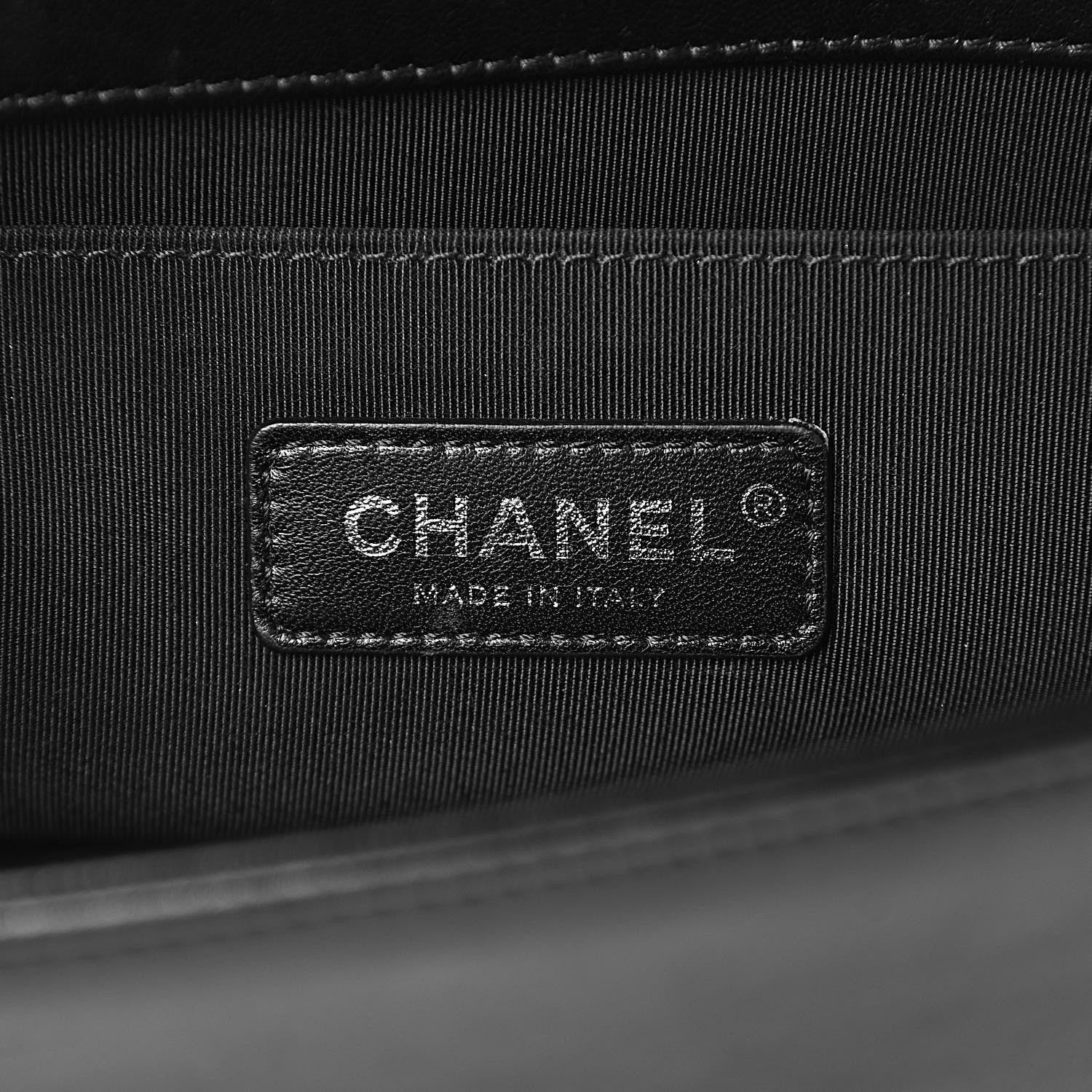 Chanel Calfskin Tweed Sequin Stitched Medium Boy Flap Black White 6 of 17