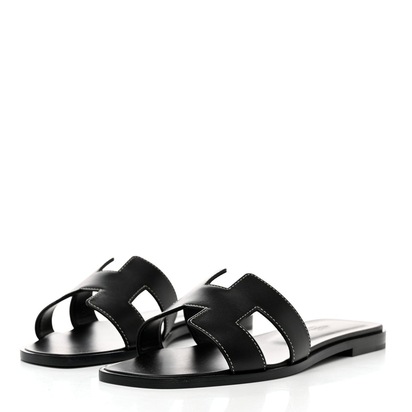 Box Calfskin Oran Sandals 37.5 Black