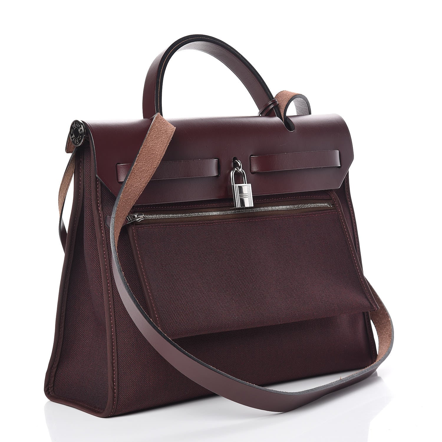 Hermes Vache Hunter Toile Officier Herbag Zip 31 PM Prune 4 of 13