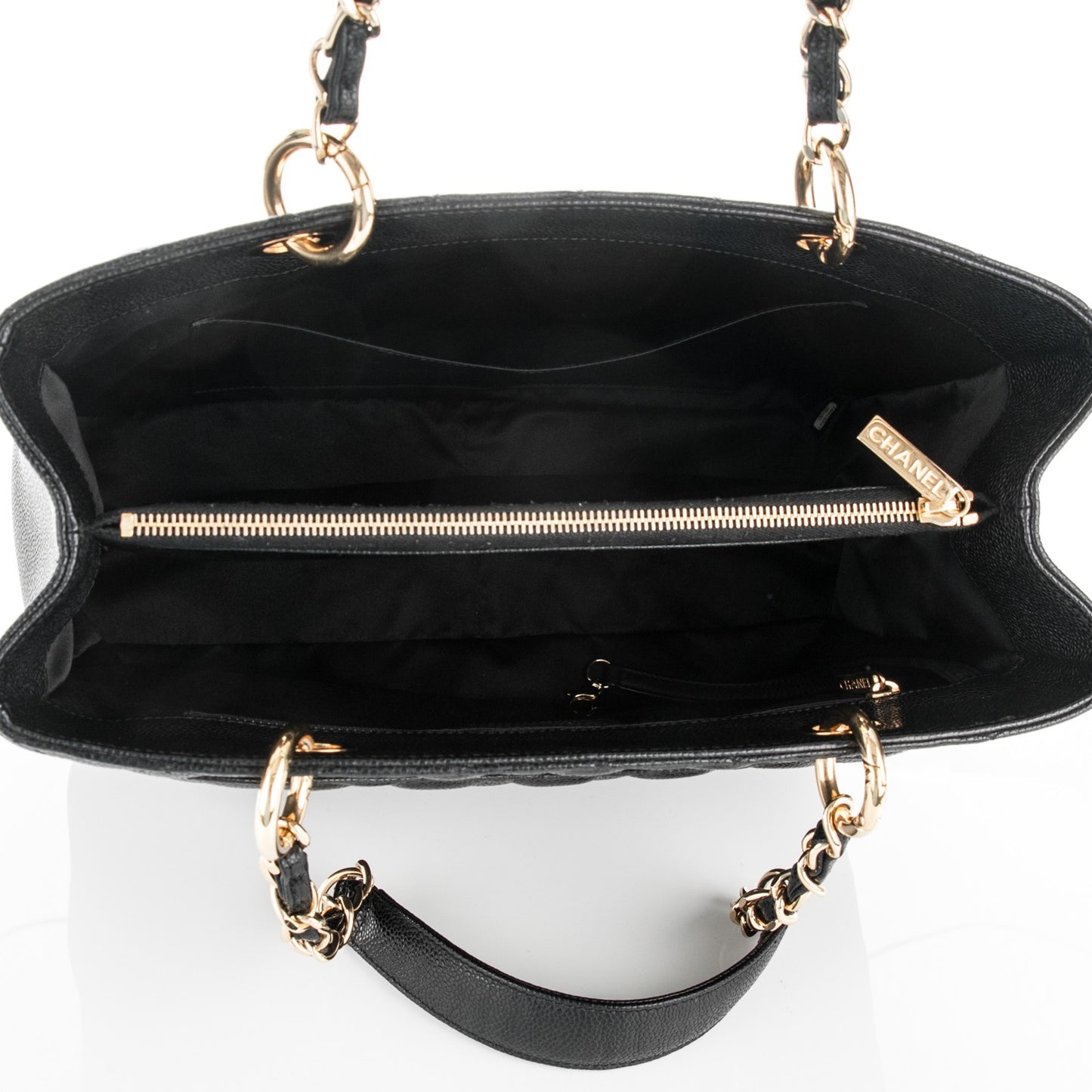 Caviar Quilted Grand Shopping Tote GST Black