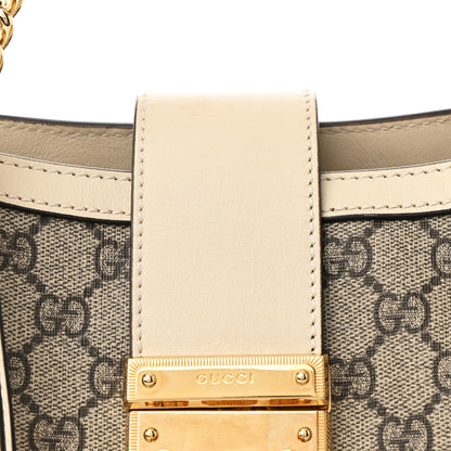 Gucci GG Supreme Monogram Medium Padlock Tote White 8 of 11