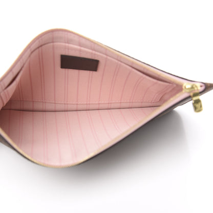 Louis Vuitton Damier Ebene Neverfull MM GM Pochette Rose Ballerine 4 of 6