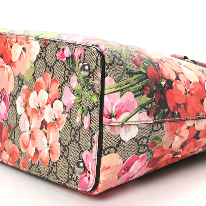 Gucci GG Supreme Monogram Blooms Small Zip Top Tote Beige Multicolor Dry Rose 11 of 11
