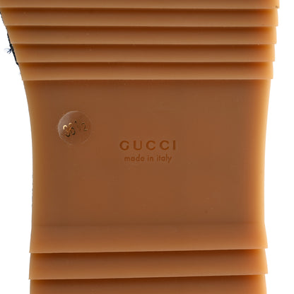 Gucci New Denim GG Monogram Angelina Platform 55mm Slide Sandals 36.5 Blue Tea 6 of 9