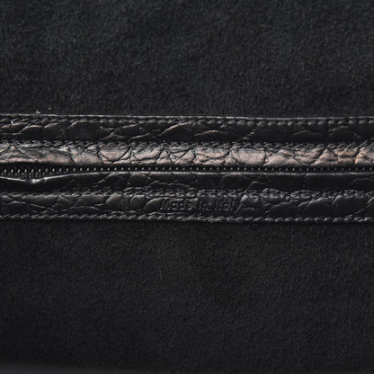 Celine Crocodile Embossed Calfskin Large Phantom Luggage Black 5 of 10