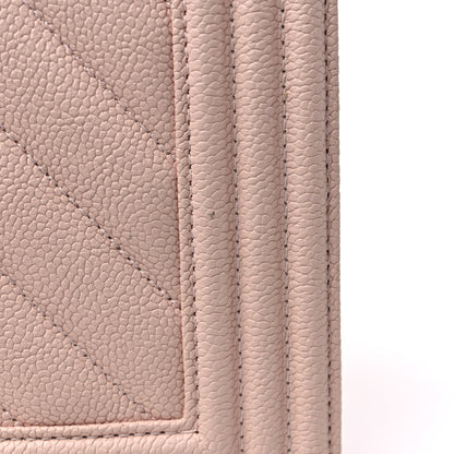 Chanel Caviar Chevron Quilted Medium Boy Flap Nude 12 of 12