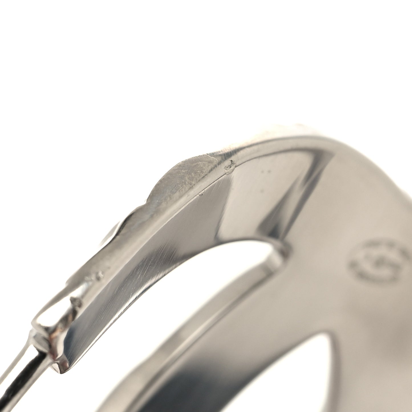 Quilted CC Hair Pin Ruthenium