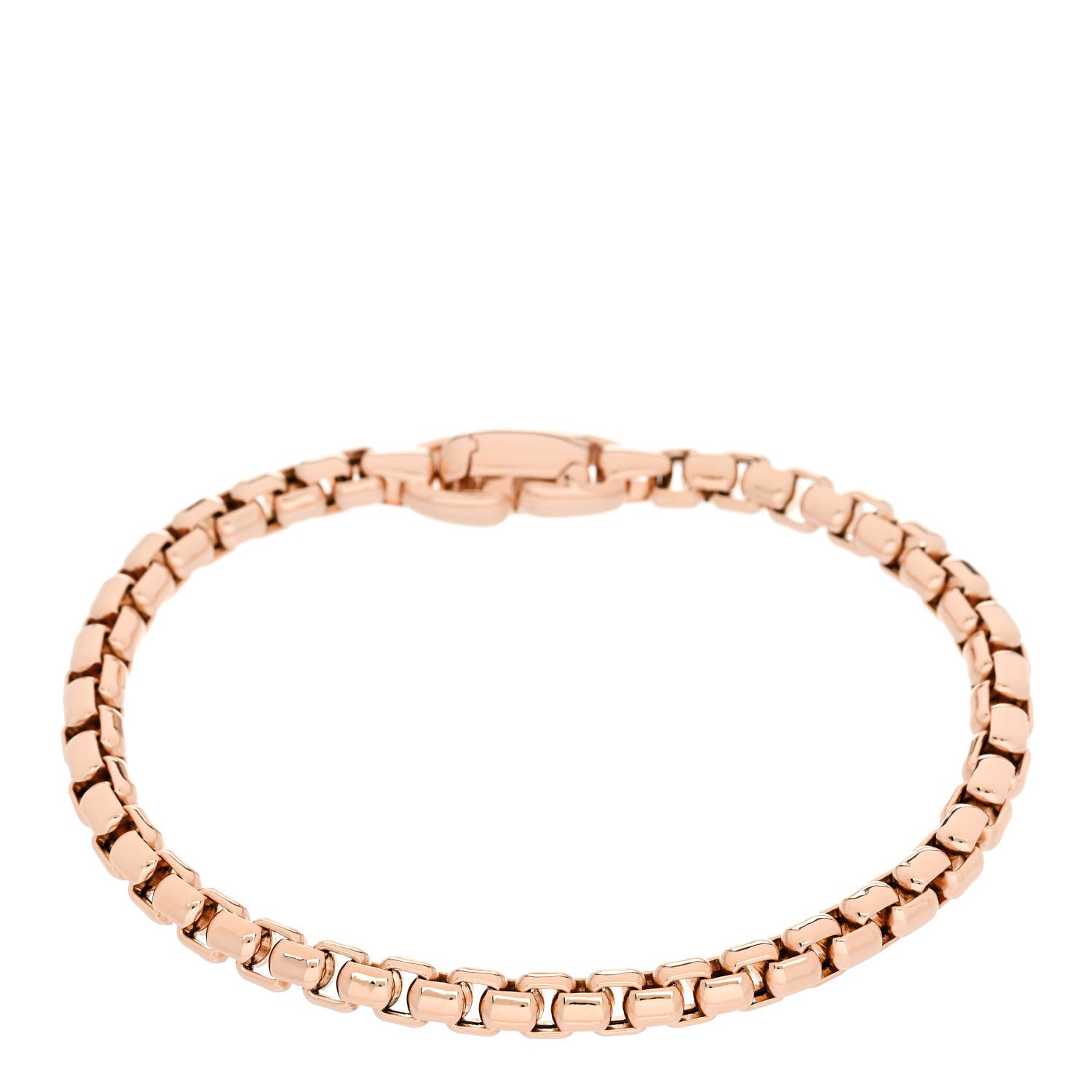David Yurman 18K Rose Gold 5mm Box Chain Bracelet 1 of 4
