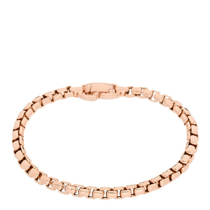David Yurman 18K Rose Gold 5mm Box Chain Bracelet 1 of 4