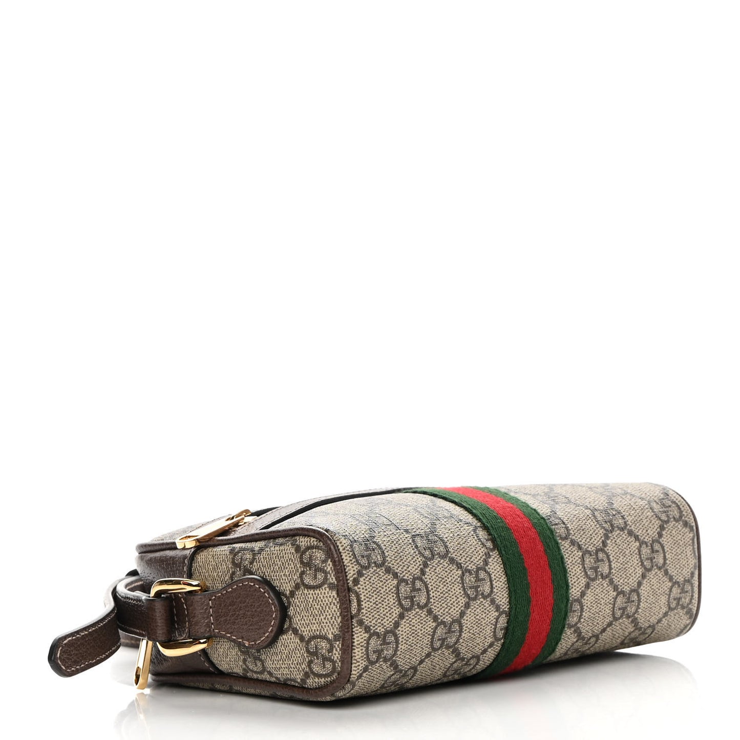 GG Supreme Monogram Web Mini Ophidia Shoulder Bag Brown