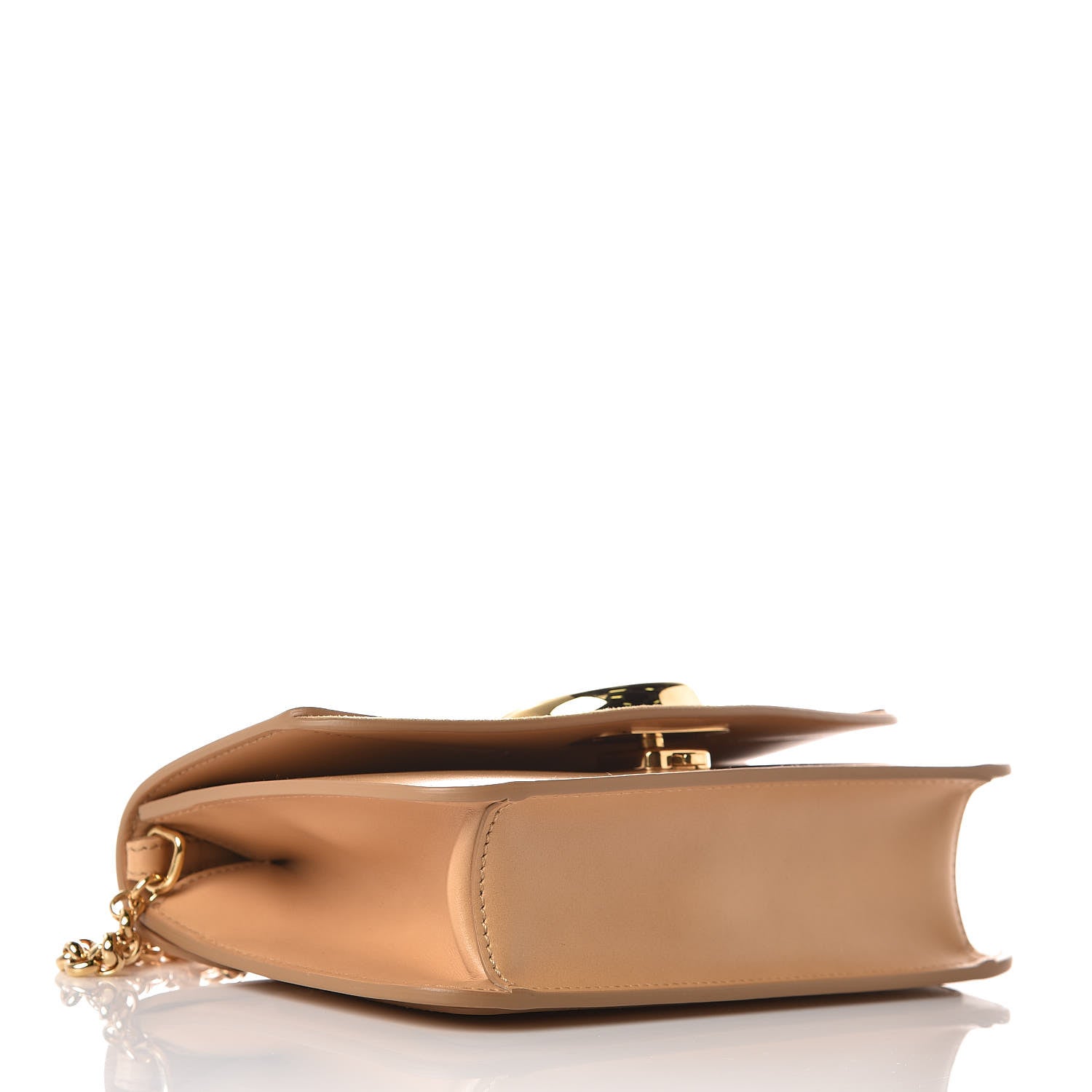 Chloe Calfskin Suede C Clutch With Chain Bleached Brown 4 of 10