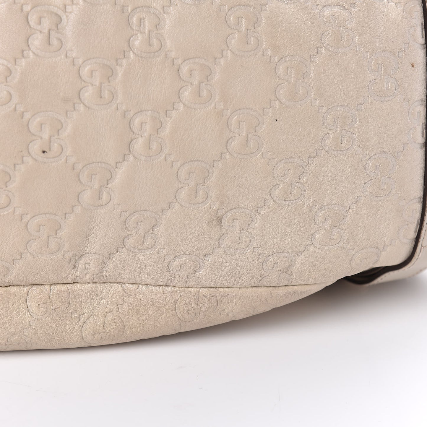 Guccissima Medium Abbey Shoulder Bag Off White