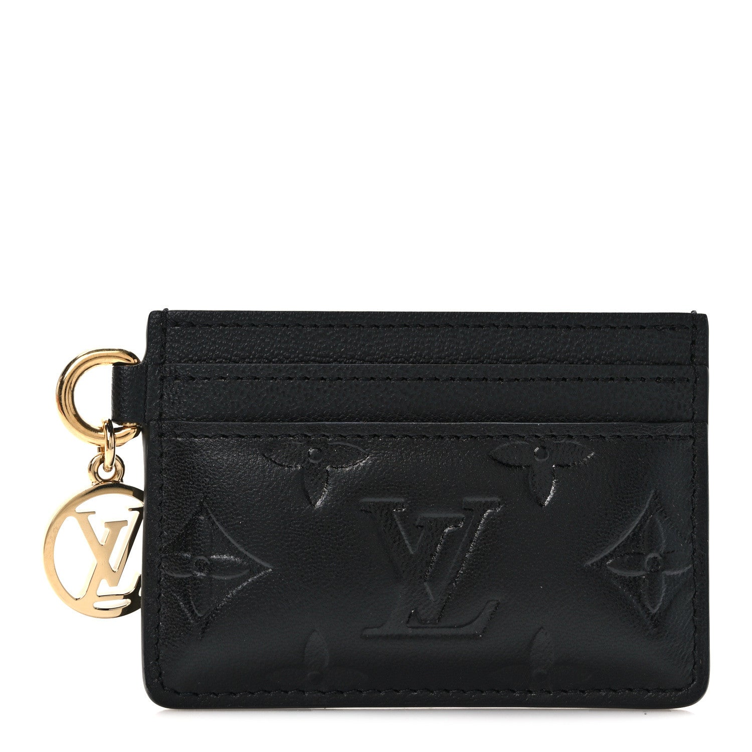 Louis Vuitton Empreinte Monogram LV Charms Card Holder Black 1 of 9