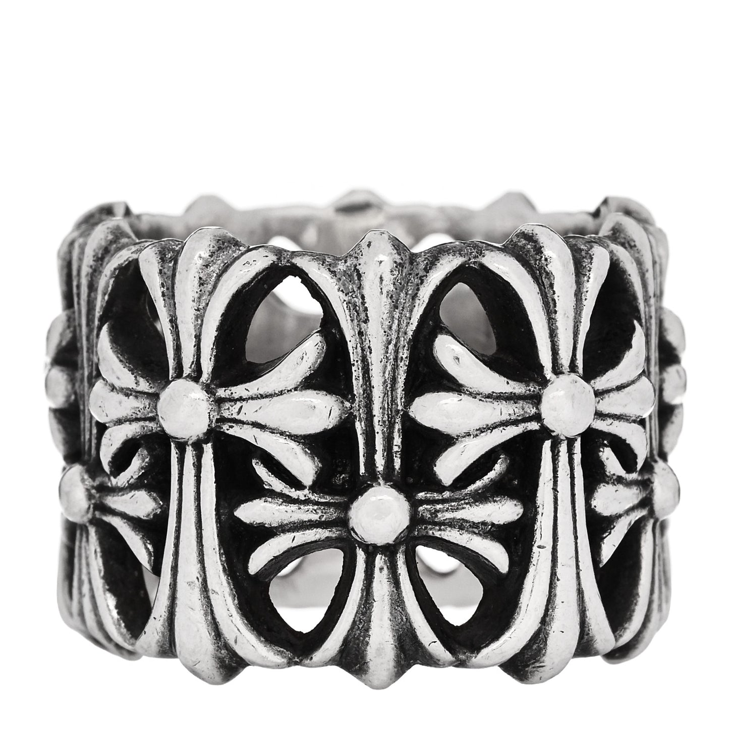 Sterling Silver Cemetery Cross Ring 63 10.25