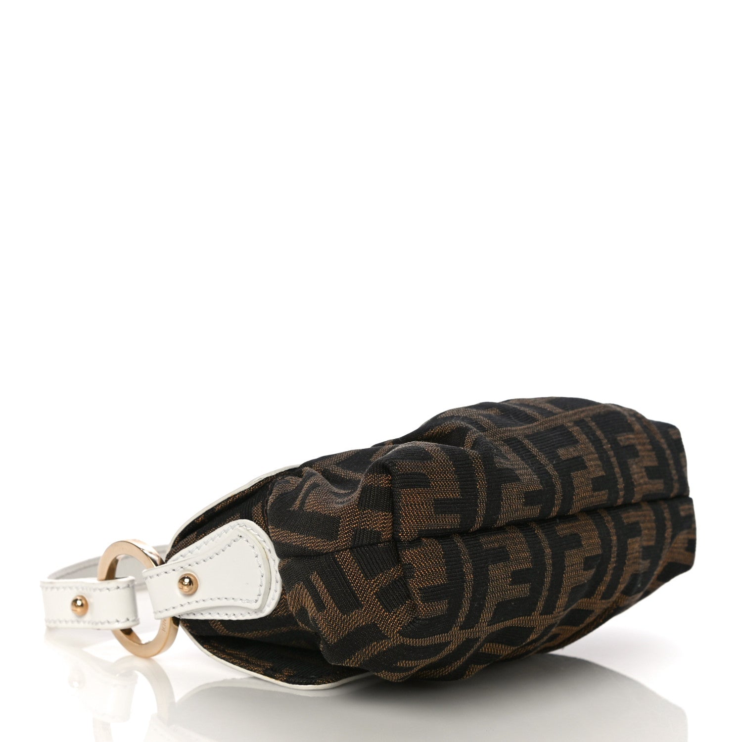 Fendi Zucca Cuoio Lucido Mini Chef Shoulder Bag Tobacco White 4 of 12