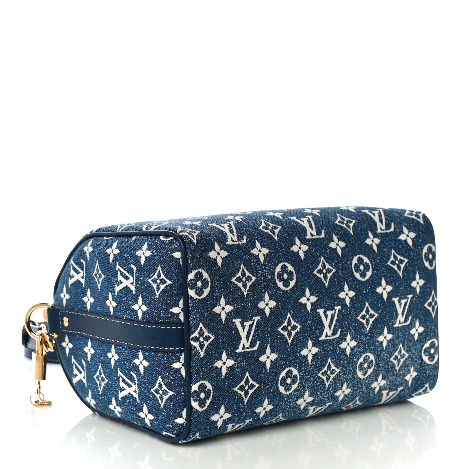 Louis Vuitton Monogram Jacquard Denim Speedy Bandouliere 25 Bleu 4 of 10