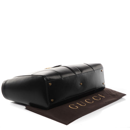 Gucci Calfskin Large Lady Buckle Top Handle Bag Black 4 of 7