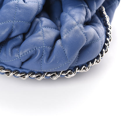 Chanel Washed Lambskin Chain Around Medium Messenger Blue 9 of 9