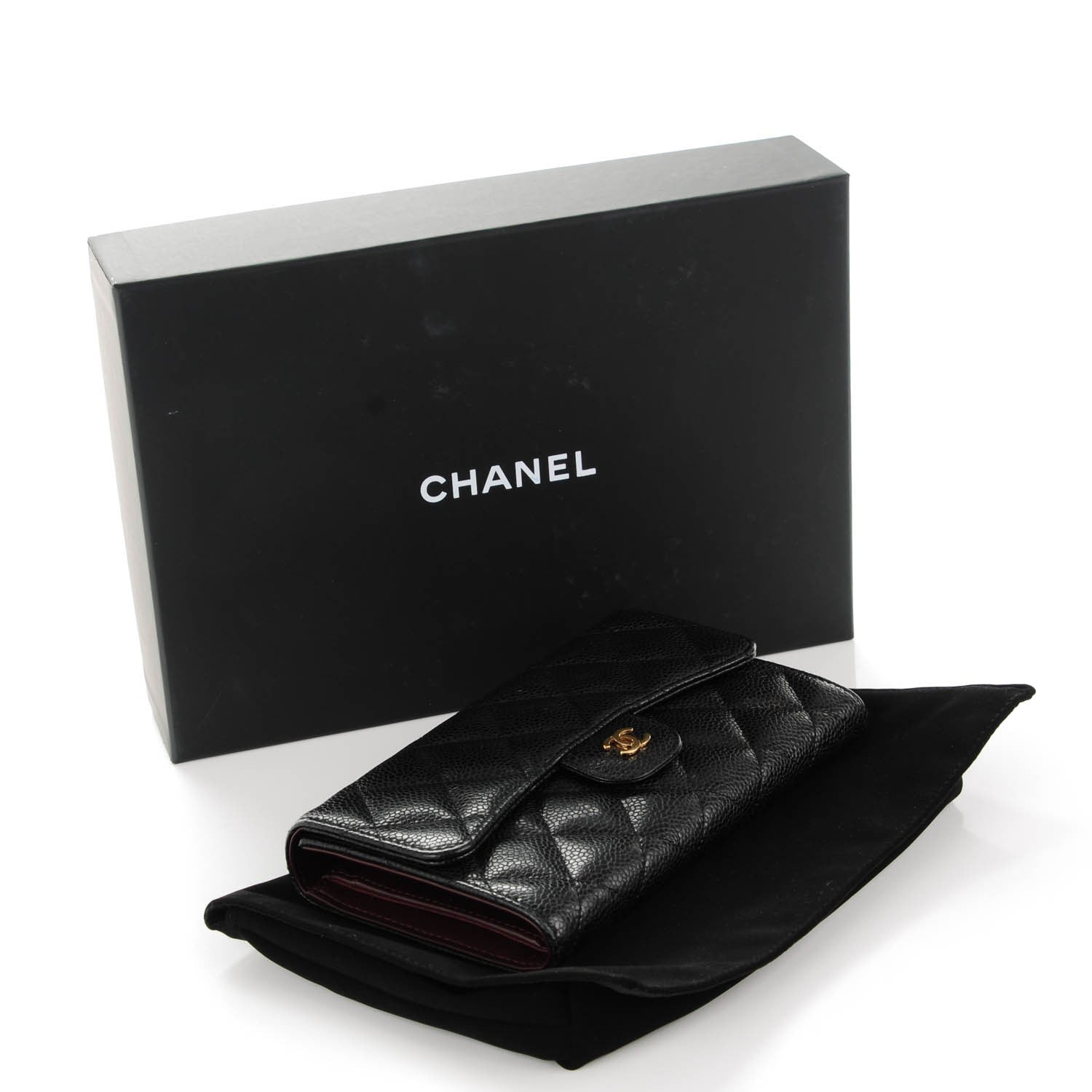 Chanel Caviar Quilted Large Flap Wallet Black 4 of 9