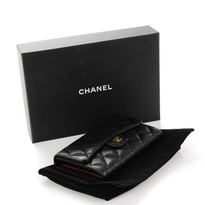 Chanel Caviar Quilted Large Flap Wallet Black 4 of 9