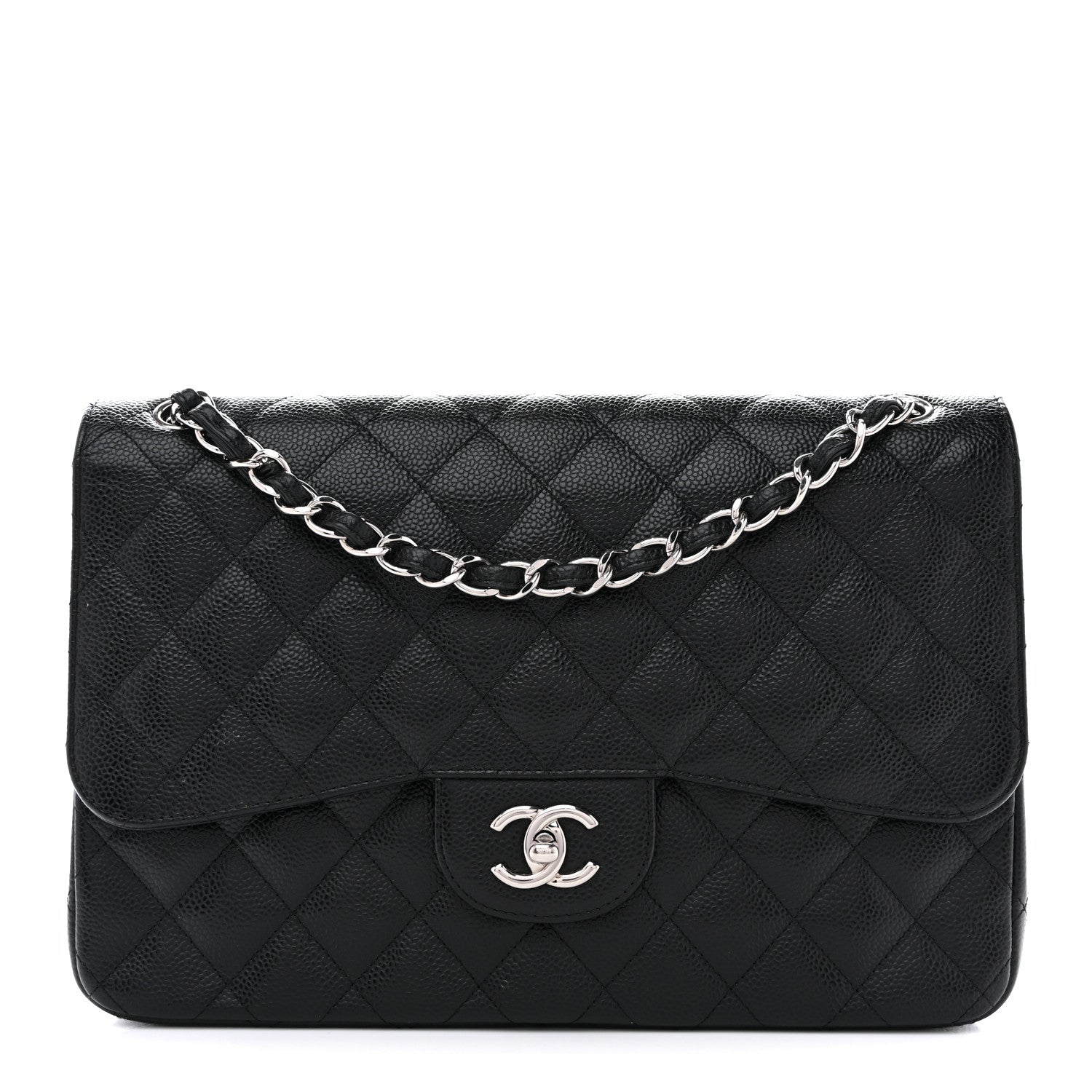 Chanel Caviar Quilted Jumbo Double Flap Black 1 of 13