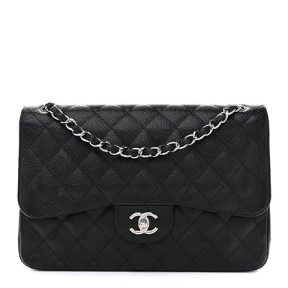 Chanel Caviar Quilted Jumbo Double Flap Black 1 of 13
