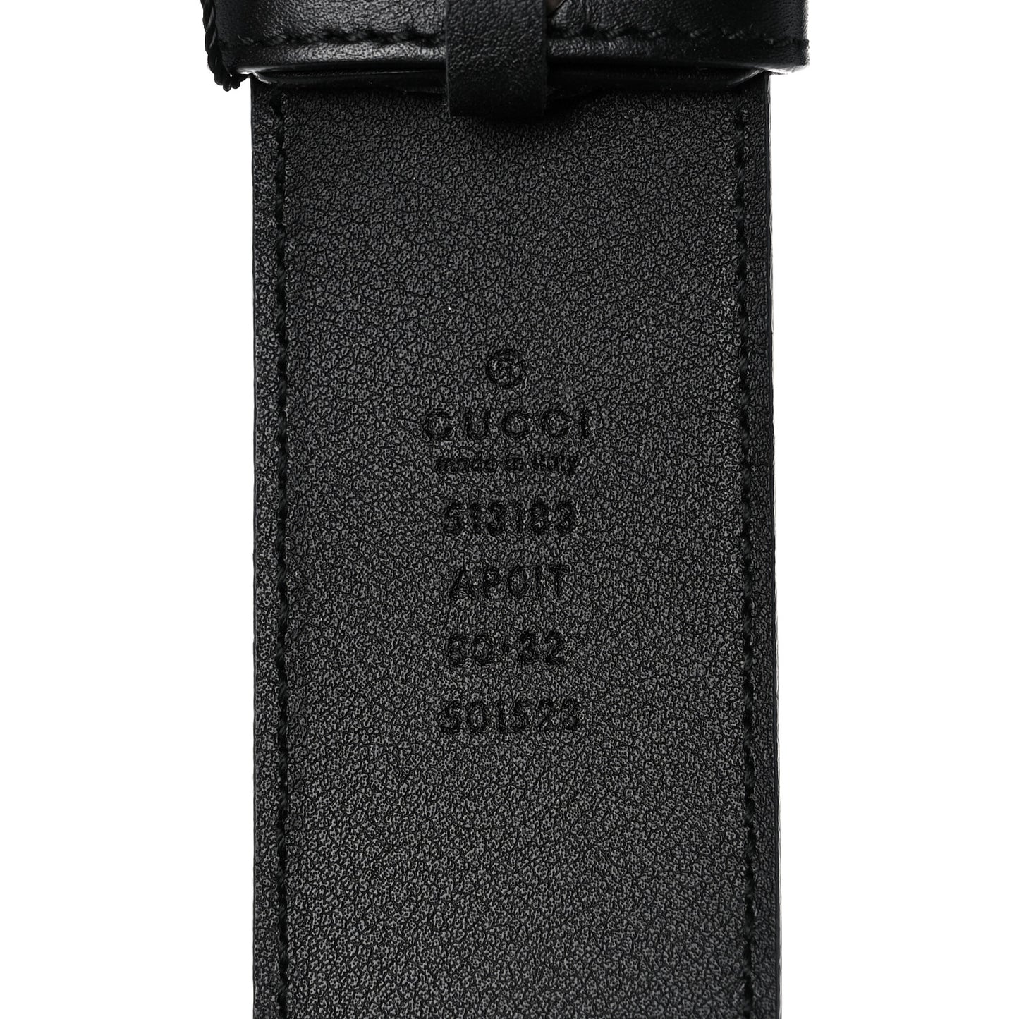 Calfskin Crystal Double G 40mm Belt 80 32 Black Multicolor