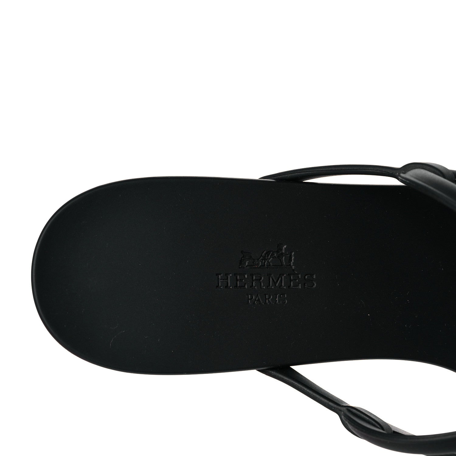 Hermes Rubber Womens Egerie Sandals 40 Black 7 of 8