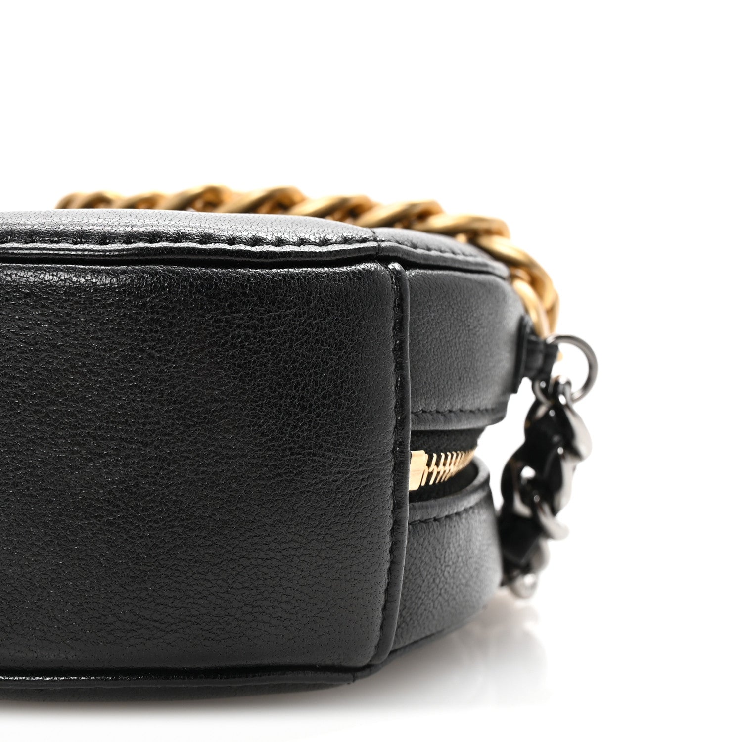 Chanel Lambskin Quilted Chanel 19 Round Clutch With Chain Black 9 of 9