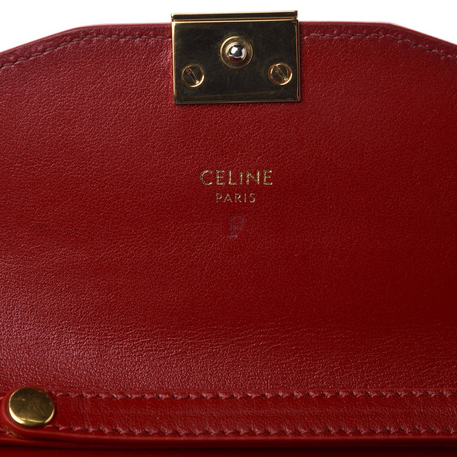 Celine Calfskin C Wallet On Chain Bag Red 7 of 10