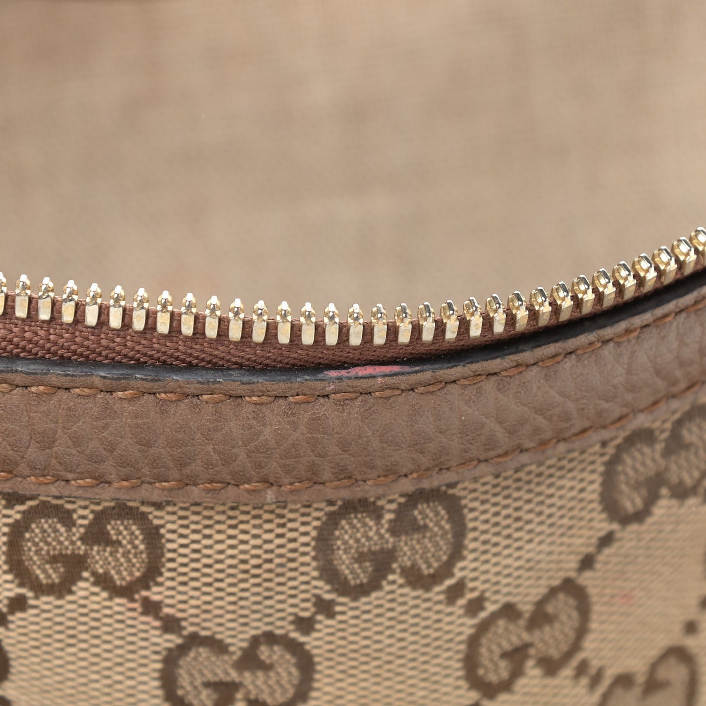 Soft GG Monogram Large Margaux Hobo Brown