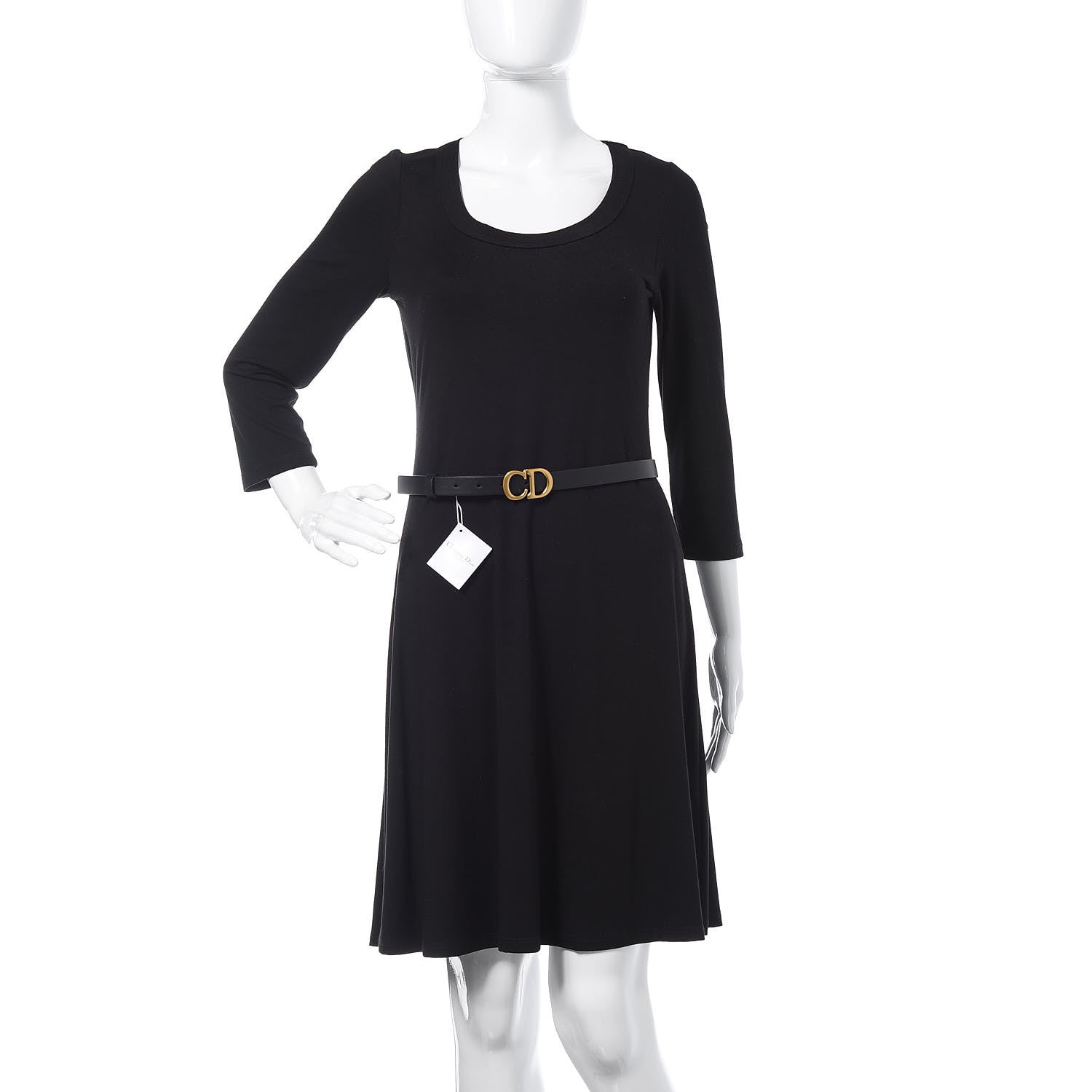 Christian Dior Calfskin Saddle Belt 80 Black 2 of 6